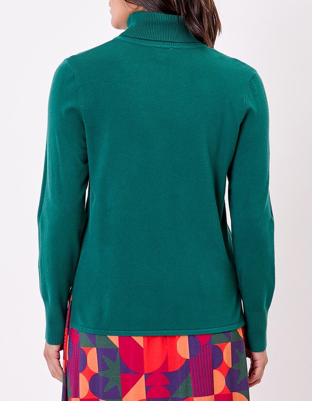 Pull maille col roul&eacute; imprim&eacute; La Fianc&eacute;e