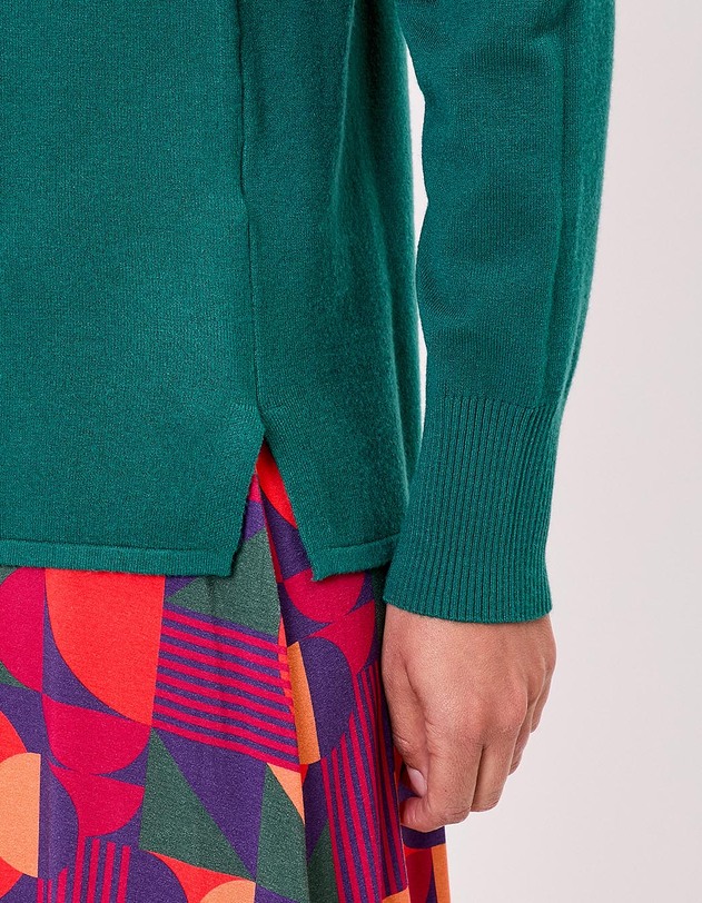 Pull maille col roul&eacute; imprim&eacute; La Fianc&eacute;e