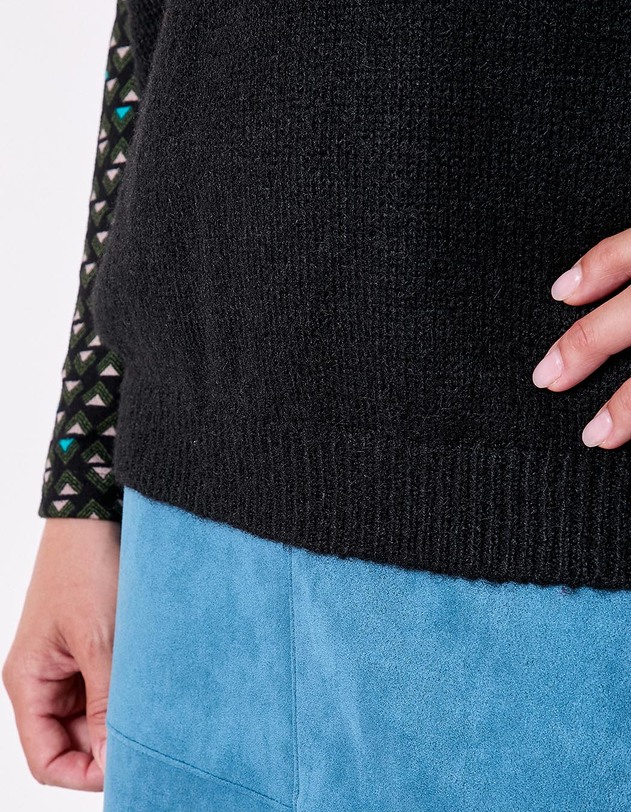 Pull tricot sans manche uni imprim&eacute; La Fianc&eacute;e