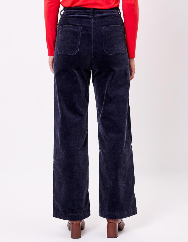 Pantalon large velours cotel&eacute; imprim&eacute; La Fianc&eacute;e