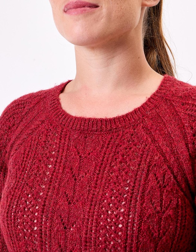 Pull tricot fantaisie imprim&eacute; La Fianc&eacute;e