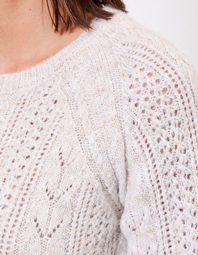 Pull tricot fantaisie imprim&eacute; La Fianc&eacute;e