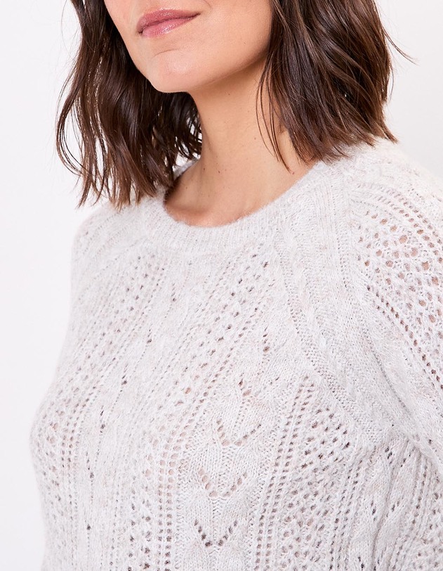 Pull tricot fantaisie imprim&eacute; La Fianc&eacute;e