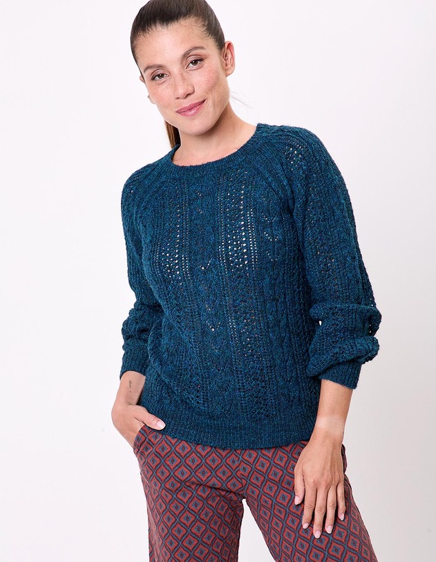 Pull tricot fantaisie imprim&eacute; La Fianc&eacute;e