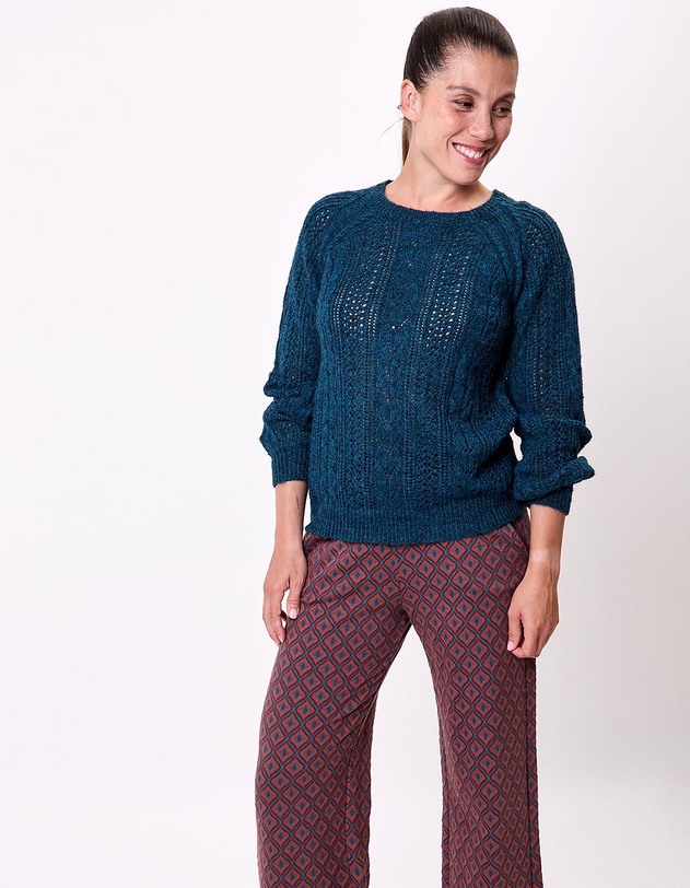 Pull tricot fantaisie imprim&eacute; La Fianc&eacute;e