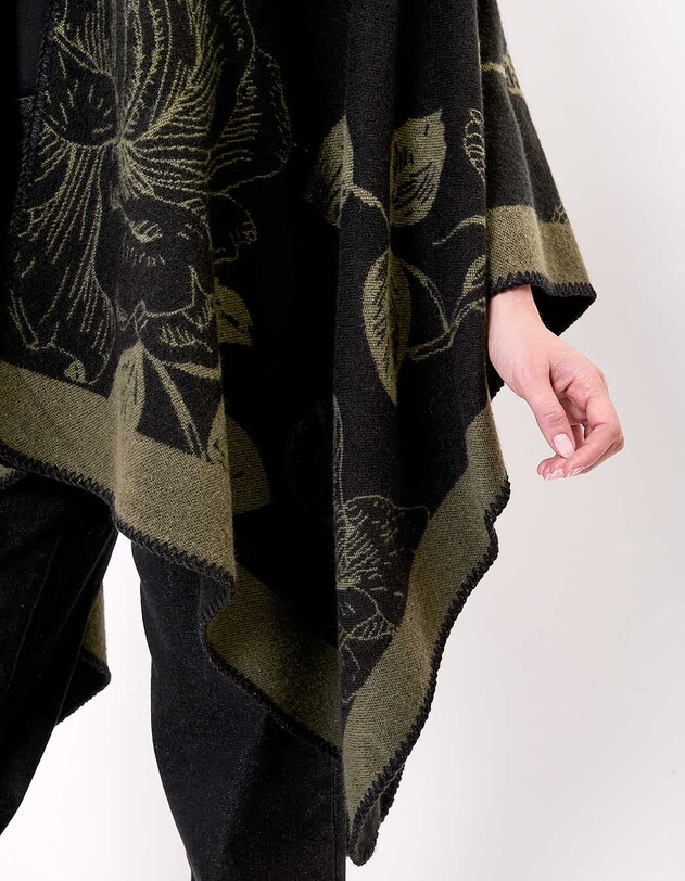 Poncho imprim&eacute; r&eacute;versible imprim&eacute; La Fianc&eacute;e
