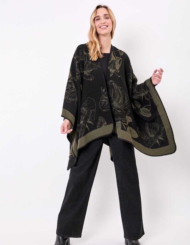 Poncho imprim&eacute; r&eacute;versible imprim&eacute; La Fianc&eacute;e