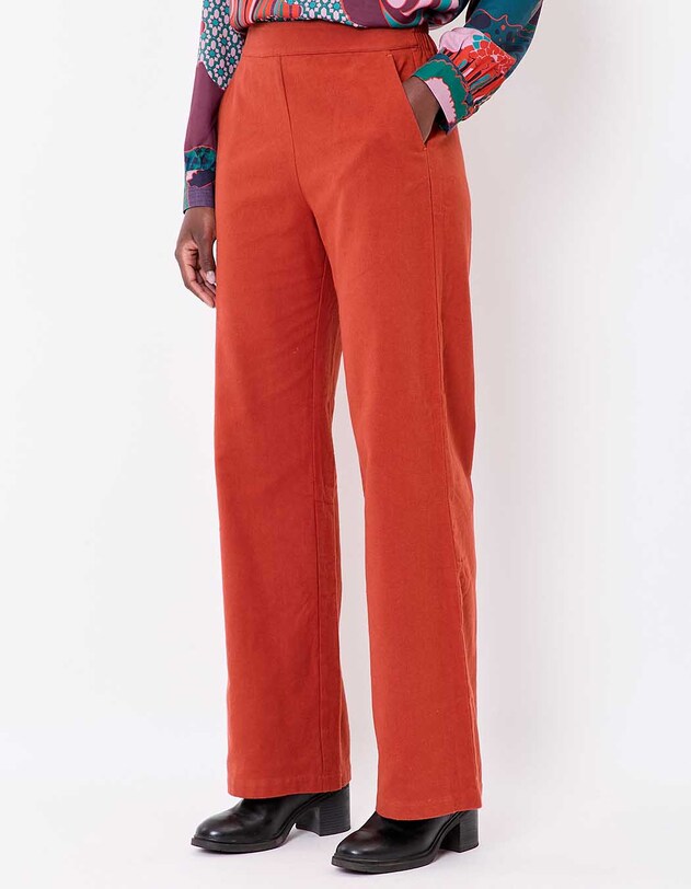 Pantalon large flanelle coton bio imprim&eacute; La Fianc&eacute;e