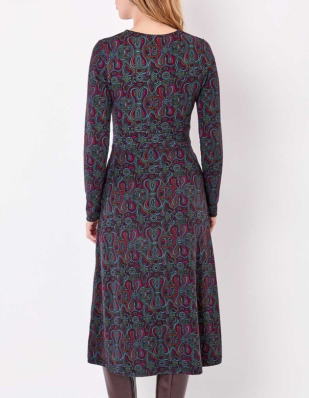 Robe midi maille fluide imprim&eacute; La Fianc&eacute;e