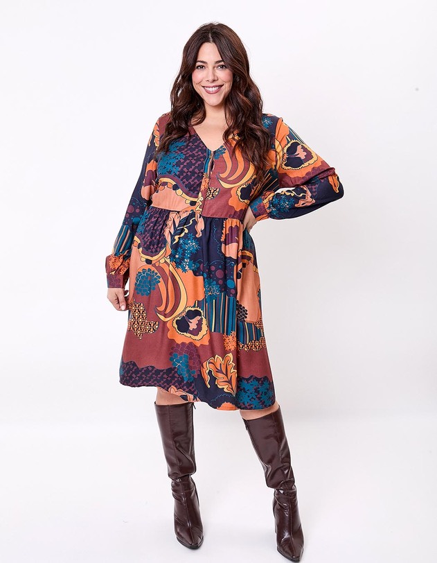 Robe empire fluide imprim&eacute; La Fianc&eacute;e