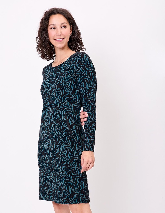 Robe courte maille jacquard imprim&eacute; La Fianc&eacute;e