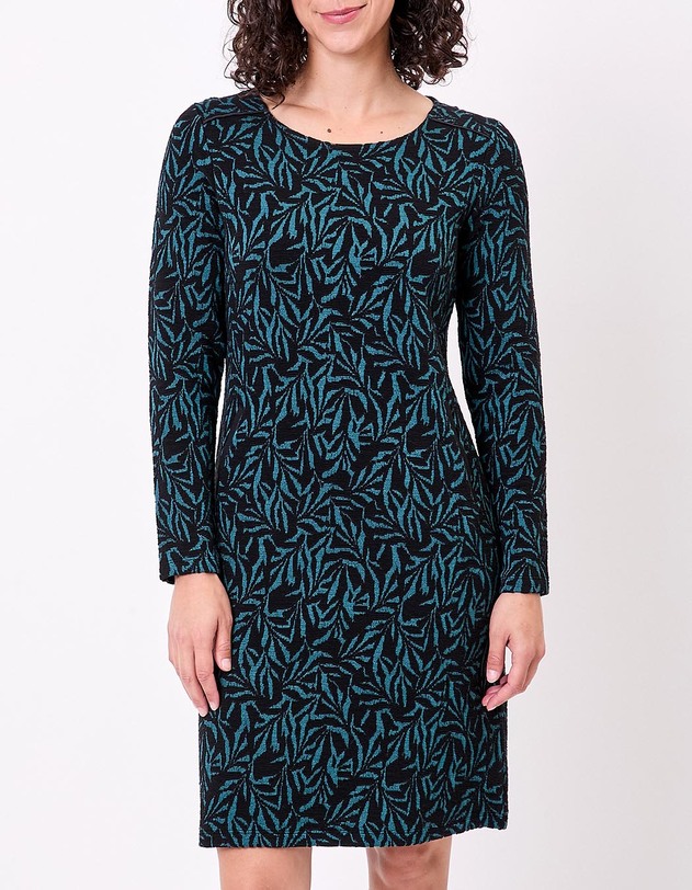 Robe courte maille jacquard imprim&eacute; La Fianc&eacute;e