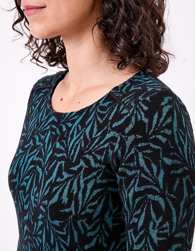 Robe courte maille jacquard imprim&eacute; La Fianc&eacute;e