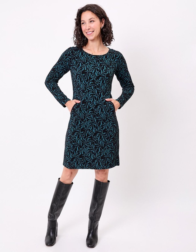 Robe courte maille jacquard imprim&eacute; La Fianc&eacute;e