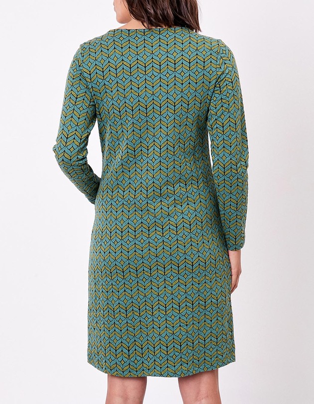 Robe courte maille jacquard imprim&eacute; La Fianc&eacute;e