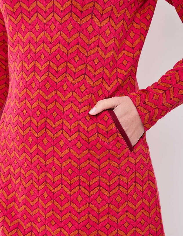 Robe courte maille jacquard imprim&eacute; La Fianc&eacute;e