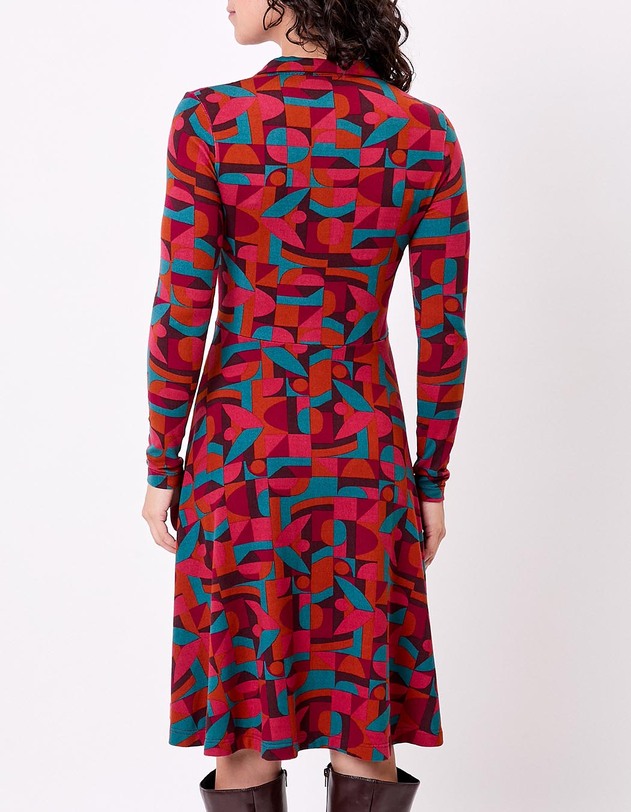 Robe chemise maille fluide imprim&eacute; La Fianc&eacute;e