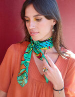 Foulard en soie imprimé imprimé La Fiancée