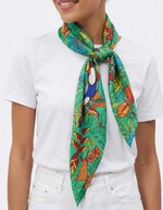Foulard en soie imprimé imprimé La Fiancée