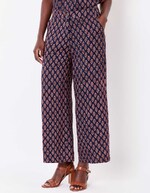 Pantalon large viscose lin 7/8 imprimé La Fiancée