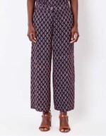 Pantalon large viscose lin 7/8 imprimé La Fiancée