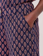 Pantalon large viscose lin 7/8 imprimé La Fiancée