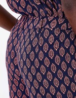 Pantalon large viscose lin 7/8 imprimé La Fiancée
