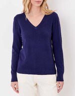Pull maille col V femme imprimé La Fiancée