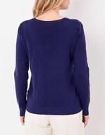 Pull maille col V femme imprimé La Fiancée