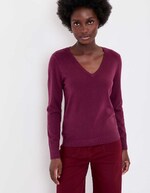 Pull maille col V femme imprimé La Fiancée