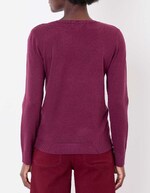 Pull maille col V femme imprimé La Fiancée
