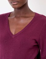 Pull maille col V femme imprimé La Fiancée