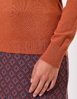 Pull maille col V femme imprimé La Fiancée