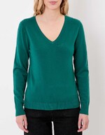 Pull maille col V femme imprimé La Fiancée