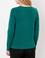 Pull maille col V femme imprimé La Fiancée