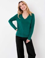 Pull maille col V femme imprimé La Fiancée