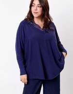 Pull oversize maille femme imprimé La Fiancée