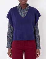 Pull maille sans manche imprimé La Fiancée