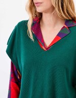 Pull maille sans manche imprimé La Fiancée