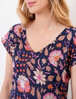 Robe longue voile de coton bio imprimé La Fiancée