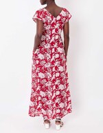 Robe longue voile de coton bio imprimé La Fiancée