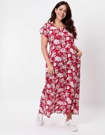 Robe longue voile de coton bio imprimé La Fiancée