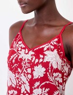 Robe voile de coton bio fines bretelles imprimé La Fiancée