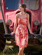 Robe fluide sans manches avec ceinture imprimé La Fiancée