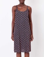 Robe fluide sans manches avec ceinture imprimé La Fiancée