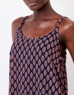 Robe fluide sans manches avec ceinture imprimé La Fiancée
