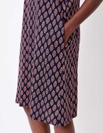 Robe fluide sans manches avec ceinture imprimé La Fiancée