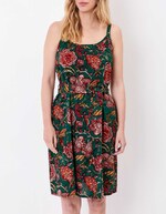 Robe fluide sans manches avec ceinture imprimé La Fiancée