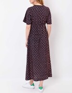 Robe longue fluide viscose lin imprimé La Fiancée