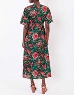 Robe longue fluide viscose lin imprimé La Fiancée